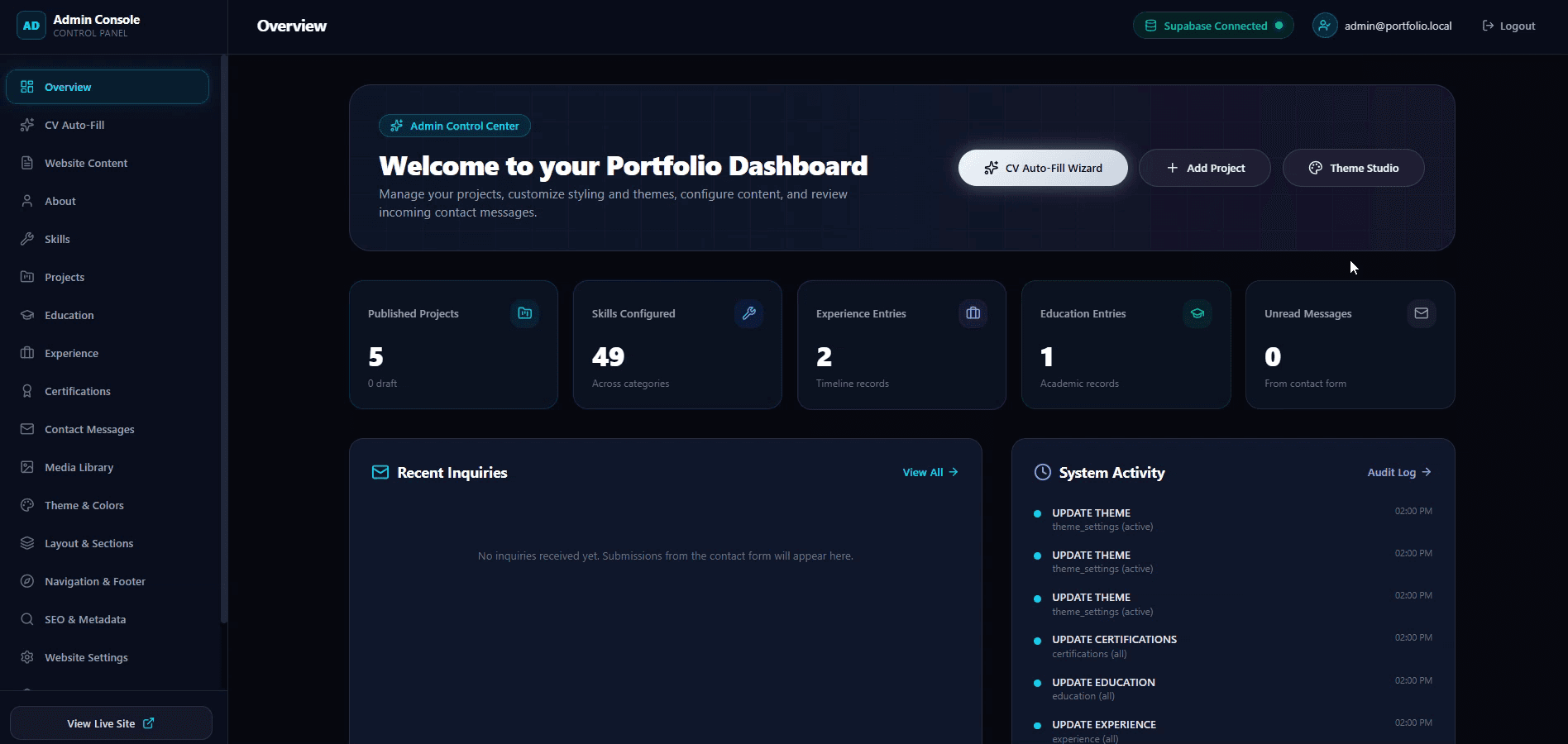 AI PORTFOLIO PLATFORM screenshot 1