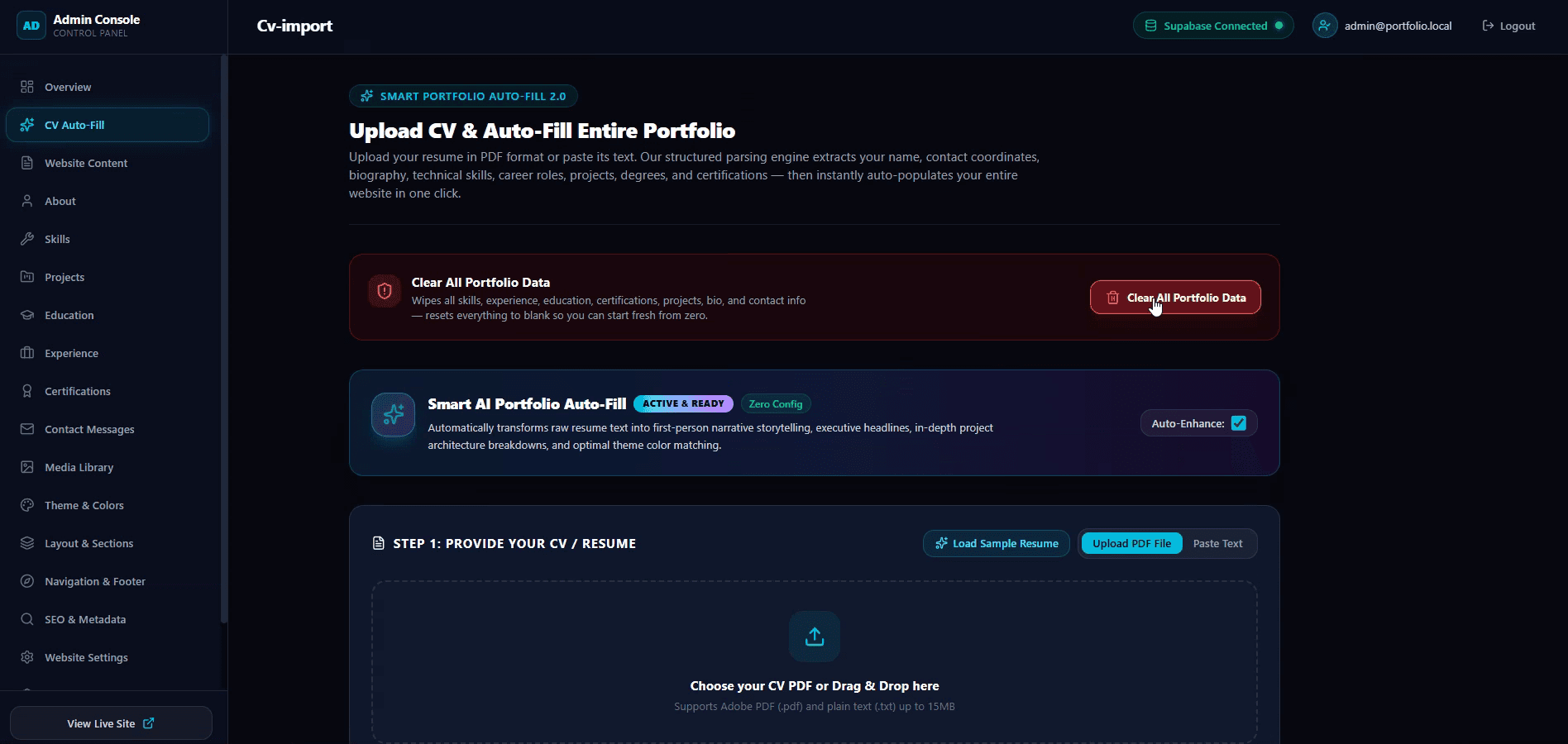 AI PORTFOLIO PLATFORM screenshot 2