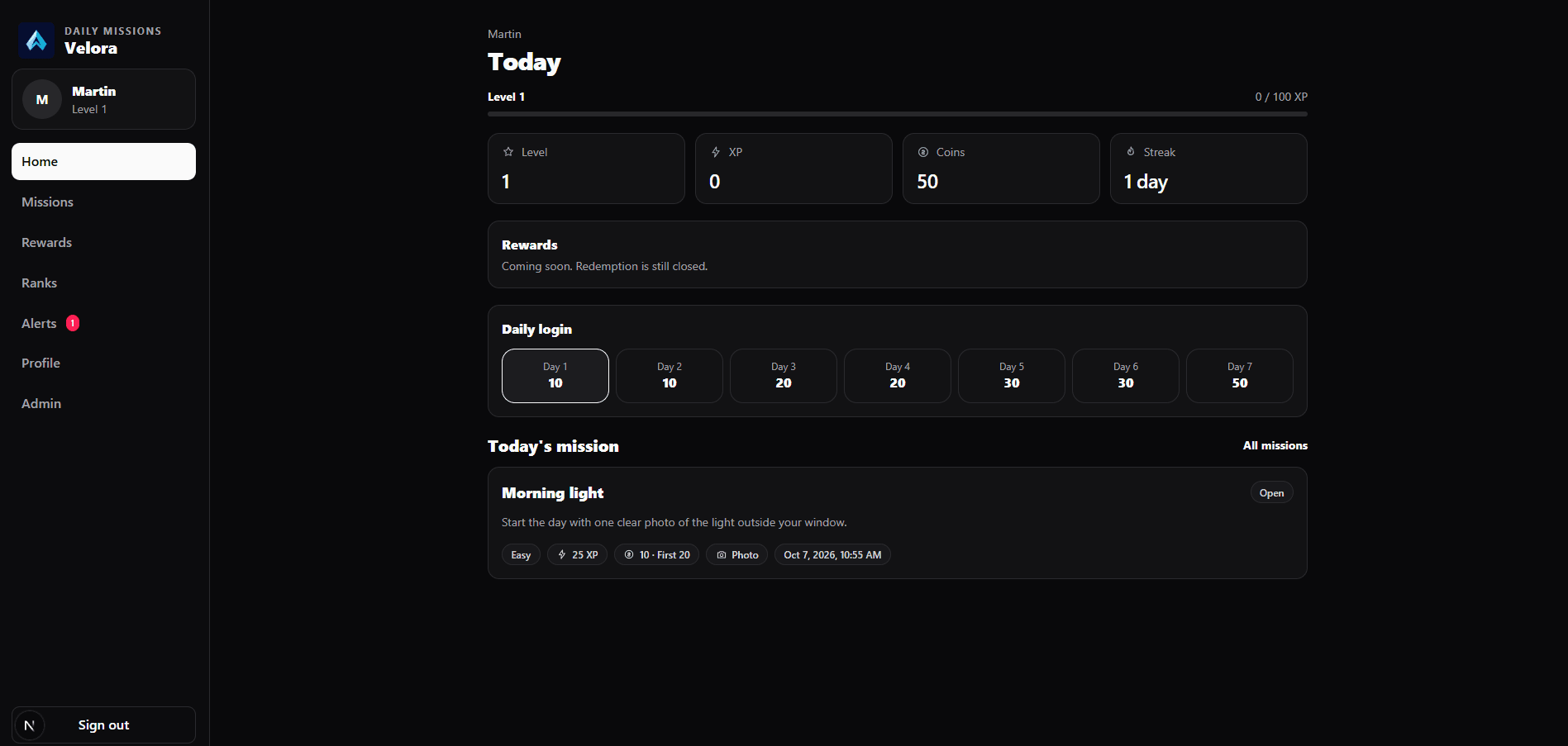 VELORA screenshot 1